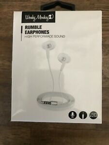 Wonky Monkey Rumble Earphones bianco