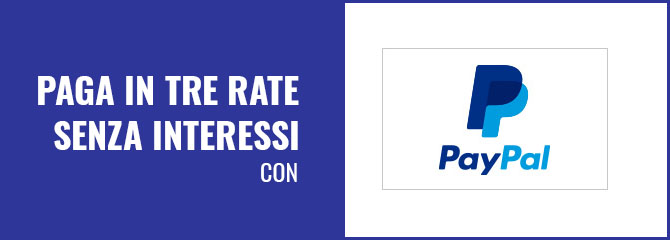 Paga con Paypal in 3 rate senza interessi - Datacom